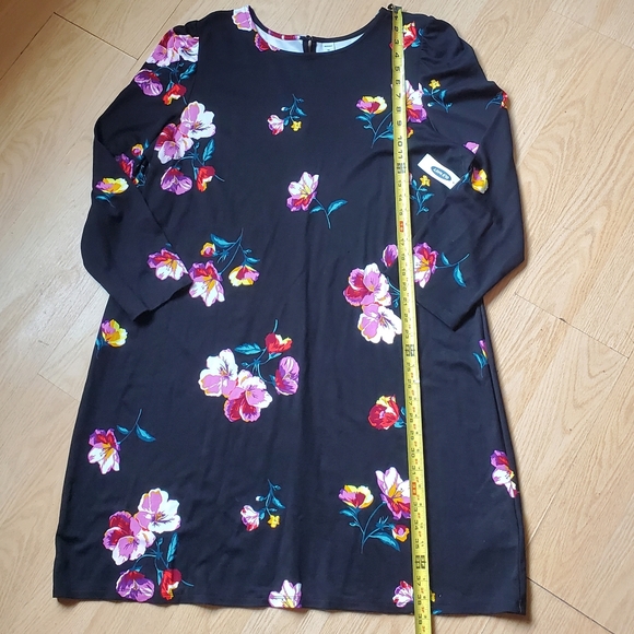 Old Navy Woman's Size XXL Black along Sleeve Floral Dress. - Picture 3 of 10